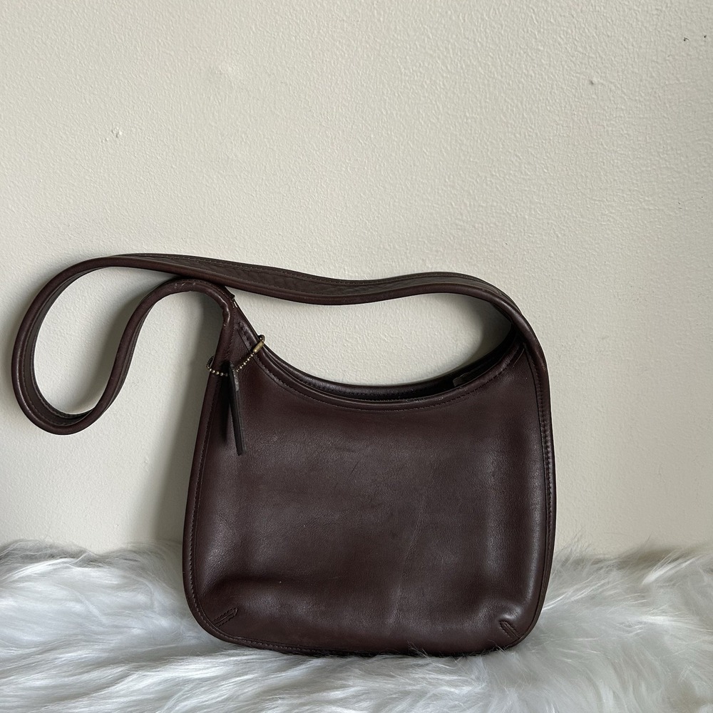 Coach Ergo 9020 Brown Glovetanned Leather Small Hobo Shoulder Bag Good - Picture 3 of 6